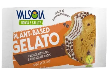 Valgomieji avižiniai ledai VALSOIA sausainyje, 90 g