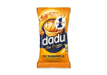 Valgomieji karamelinai ledai DADU su karameles įdaru, 65 g