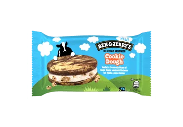 Valgomieji ledai BEN&JERRY'S tarp sausainių, 82 g