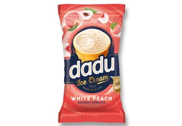Valgomieji ledai DADU, baltųjų persikų skonio, 70 g