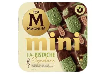 Valgomieji ledai MAGNUM MINI, pistacijų skonio, 258 g