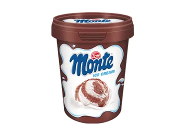 Valgomieji ledai MONTE, šokolado ir vanilės skonio, 250 g