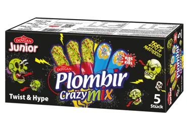 Saldējums DOVGAN Plombir Crazy Mix 5gab