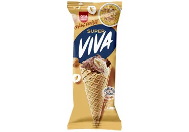 Valgomieji ledai SUPER VIVA su krembriulė skonio įdaru, 100 g