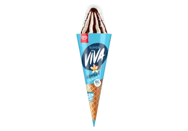 Valgomieji ledai SUPER VIVA, vanilės skonio, 145 g