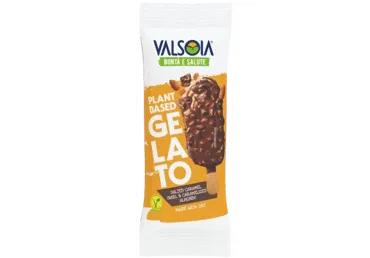 Valgomieji ledai VALSOIA su karamele ir riešutais, 80 g