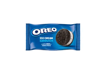 Valgomieji vaniliniai ledai su sausainių gabaliukais OREO, 70 g