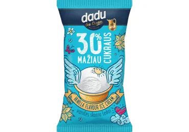 Vanilės skonio plombyras DADU MINI, mažiau cukraus, 40 g