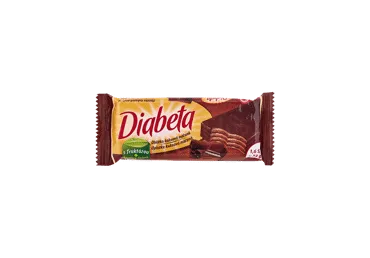 Vanilės skonio vafliai DIABETA su kakavos įdaru, 32 g