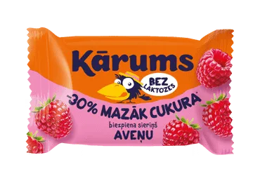 Varškės sūrelis be laktozės KĀRUMS, aviečių skonio, 22,8 %, 40 g