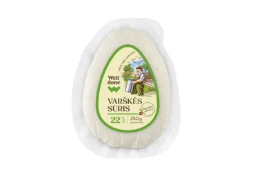 Varškės sūris WELL DONE, 22 % rieb., 250 g