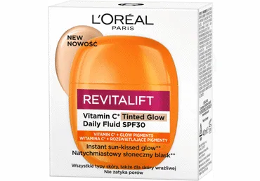 Veido fluidas L'OREAL REVITALTinted Glow SPF30