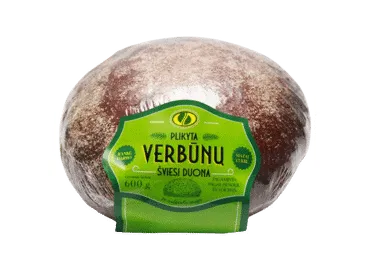 VERBŪNŲ šviesi plikyta duona, 600 g