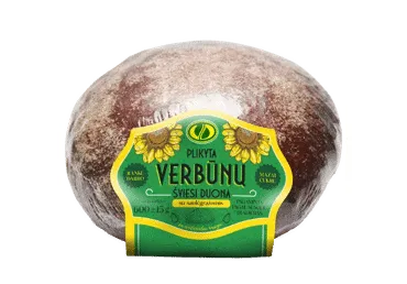 VERBŪNŲ šviesi plikyta duona su saulėgrąžomis, 600 g