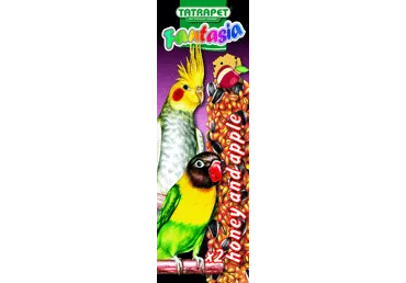 Vidutinių papūgų skanėstas su obuoliais ir medumi FANTASIA, 90 g