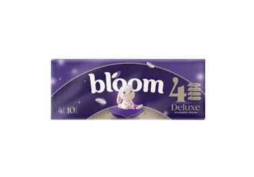 Vienkartinės nosinaitės BLOOM DELUXE 4 sl, 10 pak. x 10 vnt.