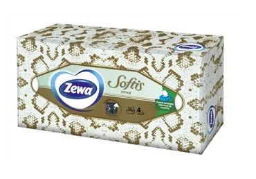 Vienkartinės nosinaitės dėžutėje ZEWA SOFTIS, 80 vnt.
