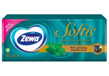 Kabatlakatiņi ZEWA Softis Menthol 4k.10x9gab.