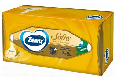 Vienkartinės nosinaitės ZEWA SOFTIS SENSITIVE, 80 vnt.