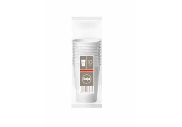 Vienkartiniai puodeliai ILAJA WHITE, 230ml,10vnt