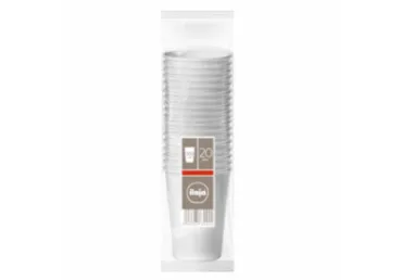 Vienkartiniai puodeliai ILAJA WHITE 300ml, 20 vnt.