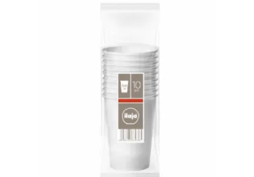 Vienkartiniai puodeliai ILAJA WHITE,300ml 10vnt
