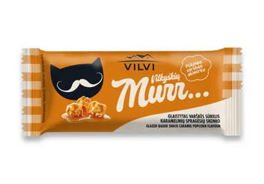 VILKYŠKIŲ glaistytas sūrelis MURR, karamelės ir spragėsių sk., 29 %, 40 g