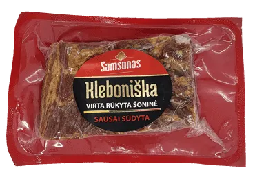 Virta rūkyta sausai sūdyta KLEBONIŠKA šoninė,a.r., 1 kg