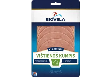 Virtas BIOVELOS vištienos kumpis, I r., 90 g