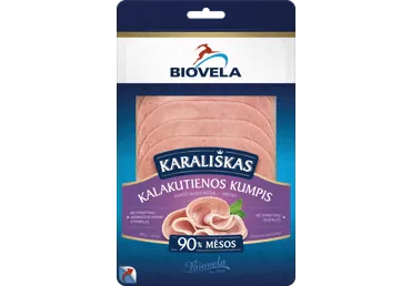 Virtas KARALIŠKAS kalakutienos kumpis BIOVELA, a.r., 90 g