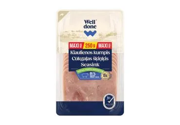Virtas kiaulienos kumpis XXL WELL DONE, nerūšinis, 250 g
