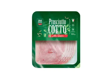 Vārīts cūkgaļas sķiņķis Prosciutto Cotto WELL DONE 100g