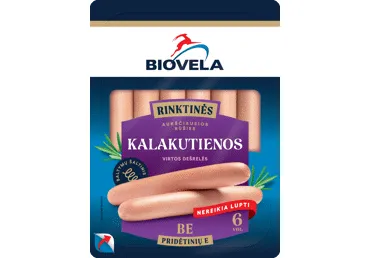 Virtos BIOVELOS kalakutienos dešrelės, Aukščiausia rūšis, 240 g