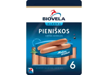 Virtos BIOVELOS pieniškos dešrelės, Aukščiausia rūšis, 260 g