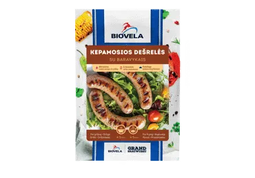 Virtos kepamosios dešrelės BIOVELA su baravykais, I rūšis, 300 g