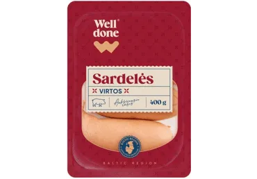 Virtos kiaulienos sardelės WELL DONE, a. r., 400 g