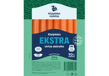 Virtos KLAIPĖDOS EKSTRA dešrelės, a. r., 260 g