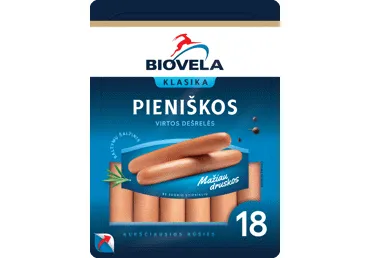 Virtos pieniškos dešrelės BIOVELA, Aukščiausia rūšis, 780 g