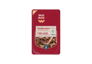 Virtos rūkytos kiaulių ausys WELL DONE, nerūšinės, 200 g