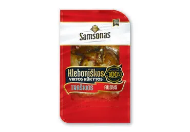 Virtos rūkytos KLEBONIŠKOS traškios kiaulių ausytės, a. r., 1 kg