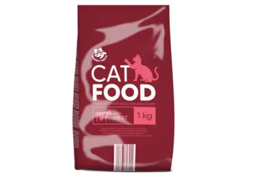 Visavertis sausas kačių ėdalas su mėsa, 1 kg
