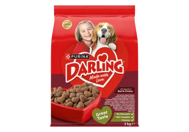 Visavertis šunų ėdalas DARLING su mėsa ir daržovėmis, 3 kg