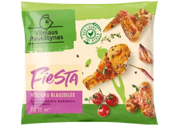 Viščiukų blauzdelės FIESTA su česnakiniu marinatu ir kmynais, 850 g
