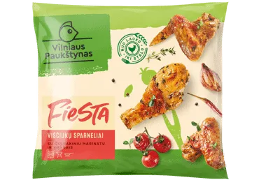 Viščiukų sparneliai FIESTA su česnakiniu marinatu ir kmynais, 850 g
