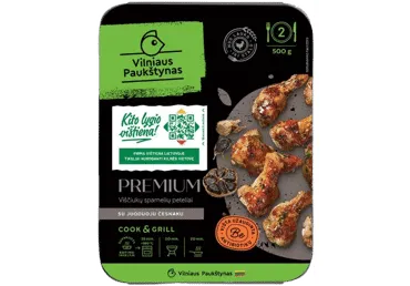 Viščiukų sparnelių peteliai su juodaisiais česnakais, 500 g