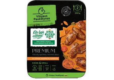 Viščiukų sparnelių vidurinės dalys sūrios karamelės marinate, 500 g