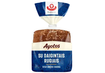 Visų grūdo dalių AGOTOS duona su daigintais rugiais, 350 g