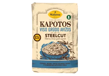 Viso grūdo kapotos avižos, MALSENA, Steel Cut oats 1,2 kg