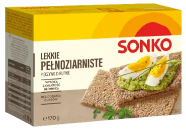 Viso grūdo traškios duonelės SONKO, 170 g
