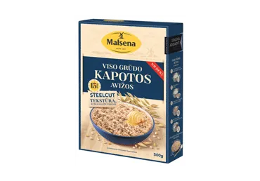 Visų grūdo dalių avižos MALSENA (kapotos), 500 g